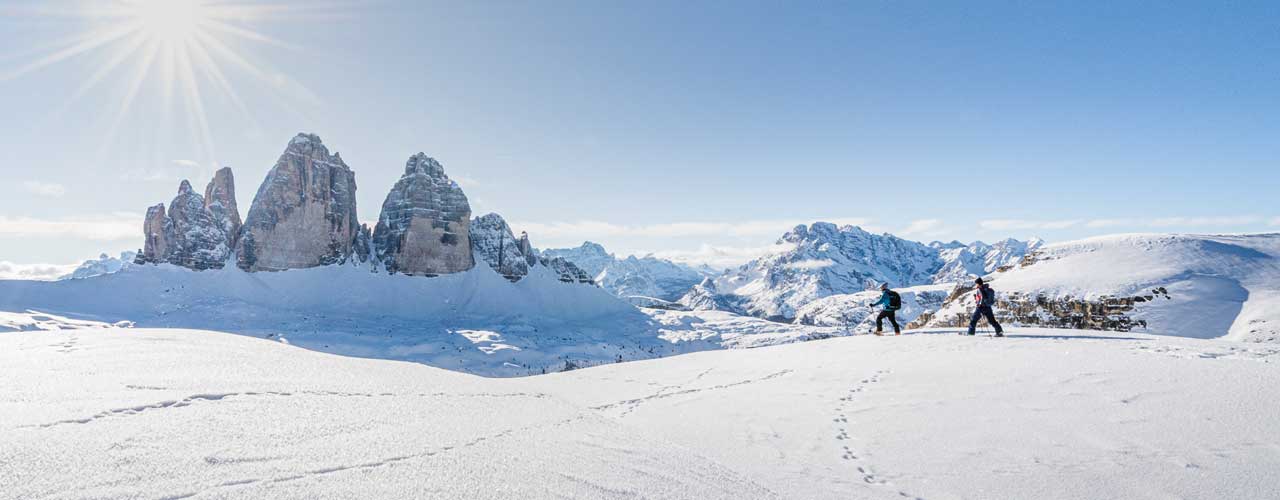 Skitourengeher Drei Zinnen Dolomiten